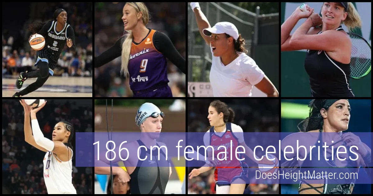 186 cm Female Celebrities and Famous Women