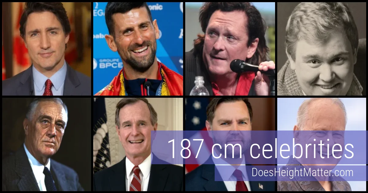 187 cm Celebrities and Famous People