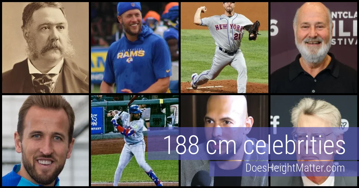188 cm Celebrities and Famous People