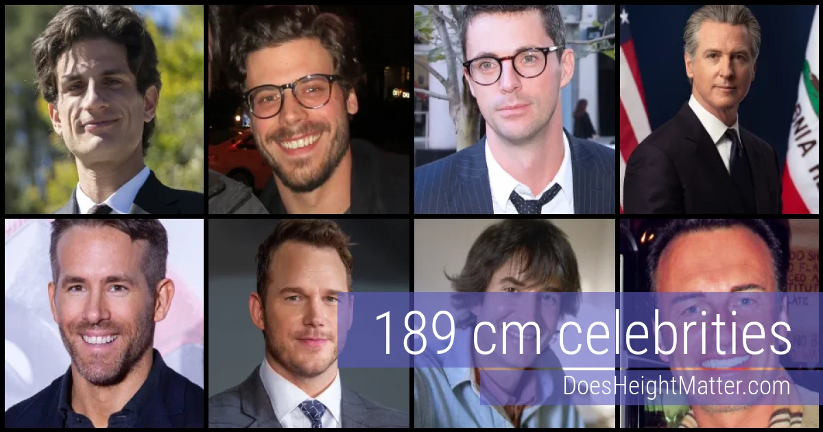 189 cm Celebrities and Famous People