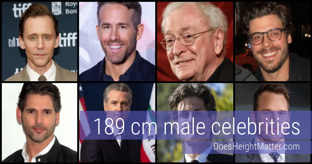 189 cm Male Celebrities and Famous Men