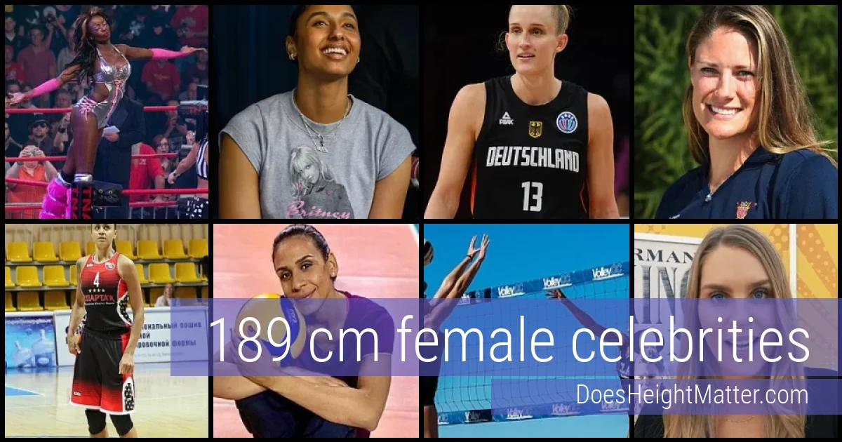 189 cm Female Celebrities and Famous Women