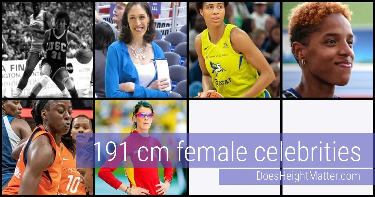 191 cm Female Celebrities and Famous Women