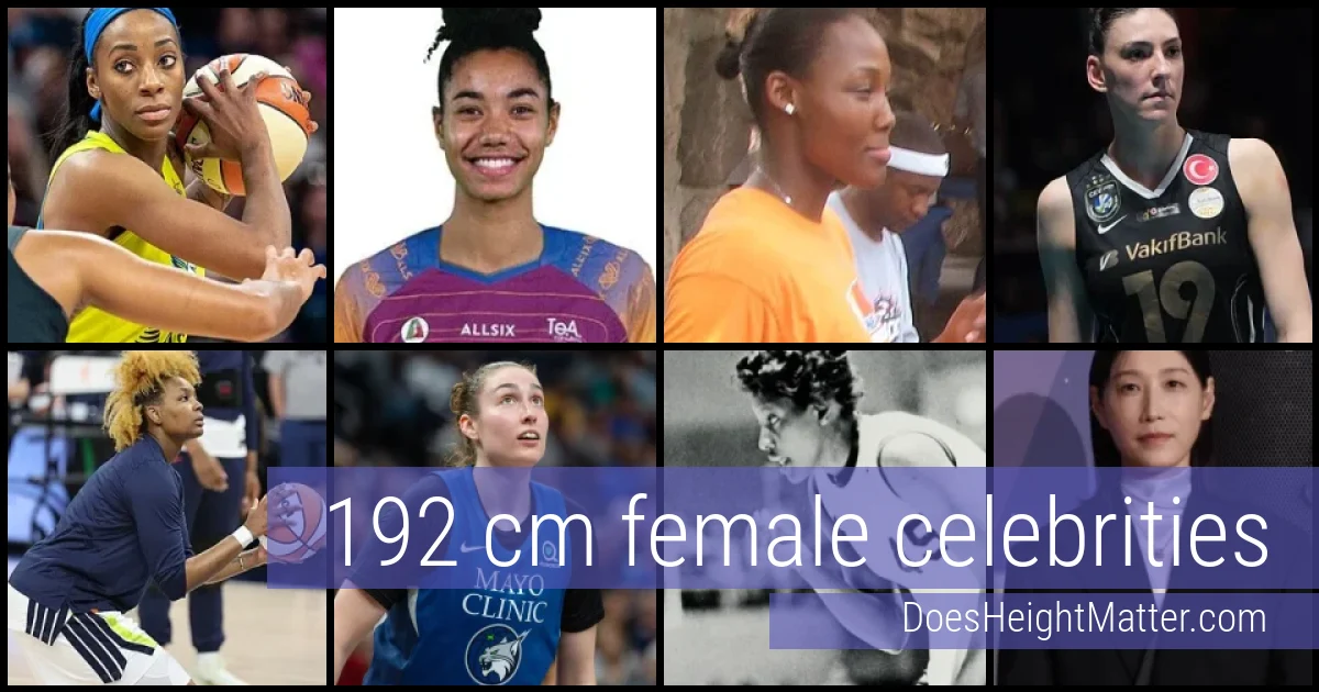 192 cm Female Celebrities and Famous Women