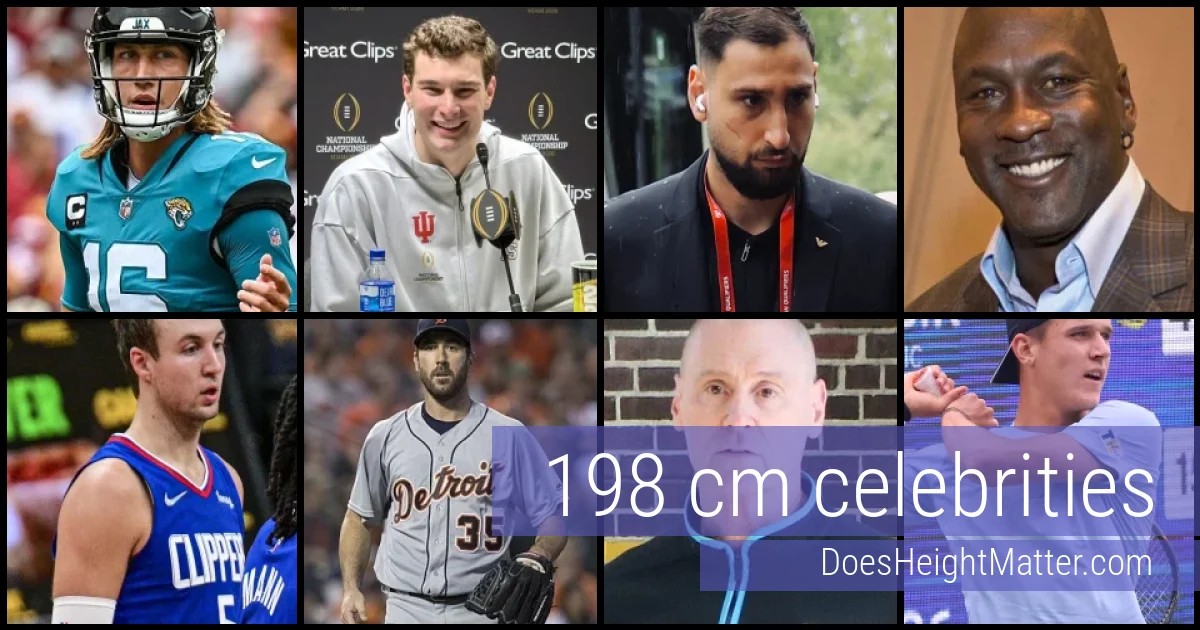 198 cm Celebrities and Famous People