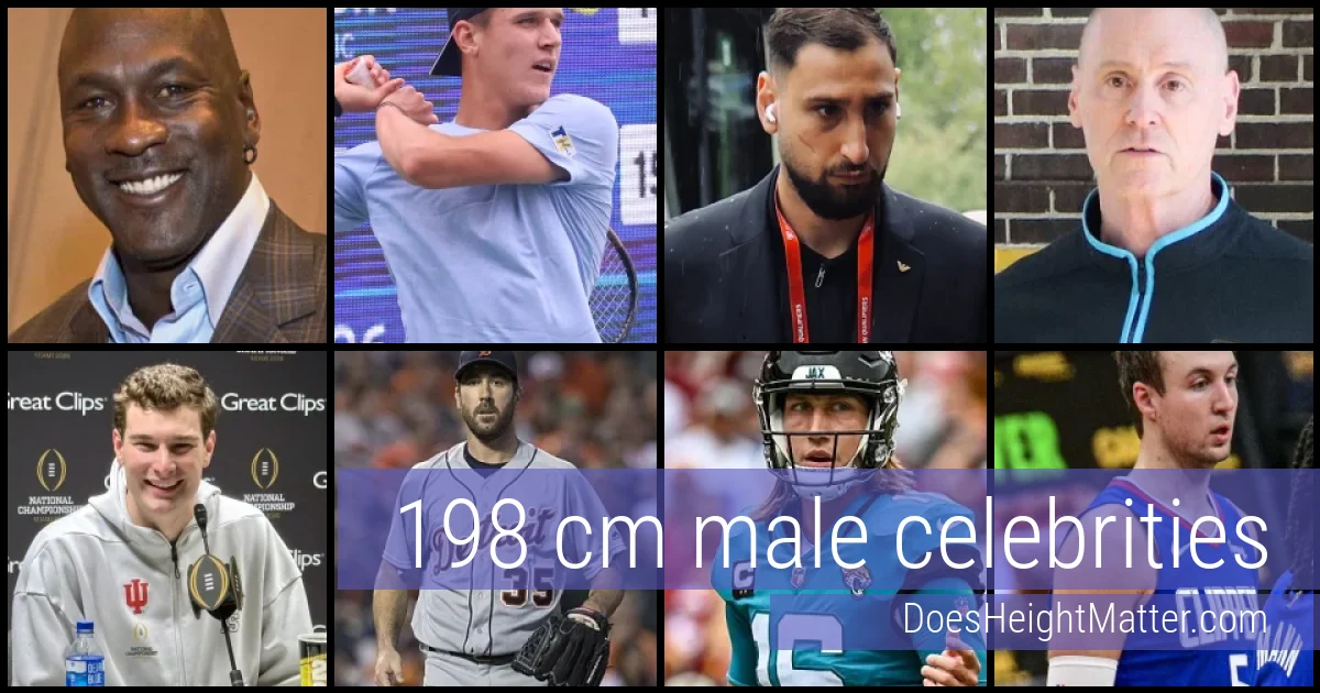 198 cm Male Celebrities and Famous Men