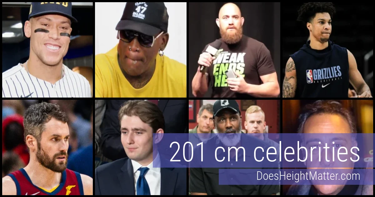 201 cm Celebrities and Famous People