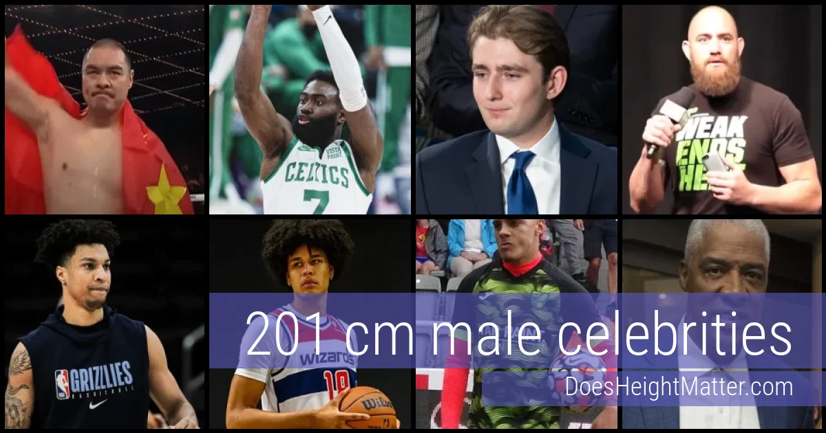201 cm Male Celebrities and Famous Men
