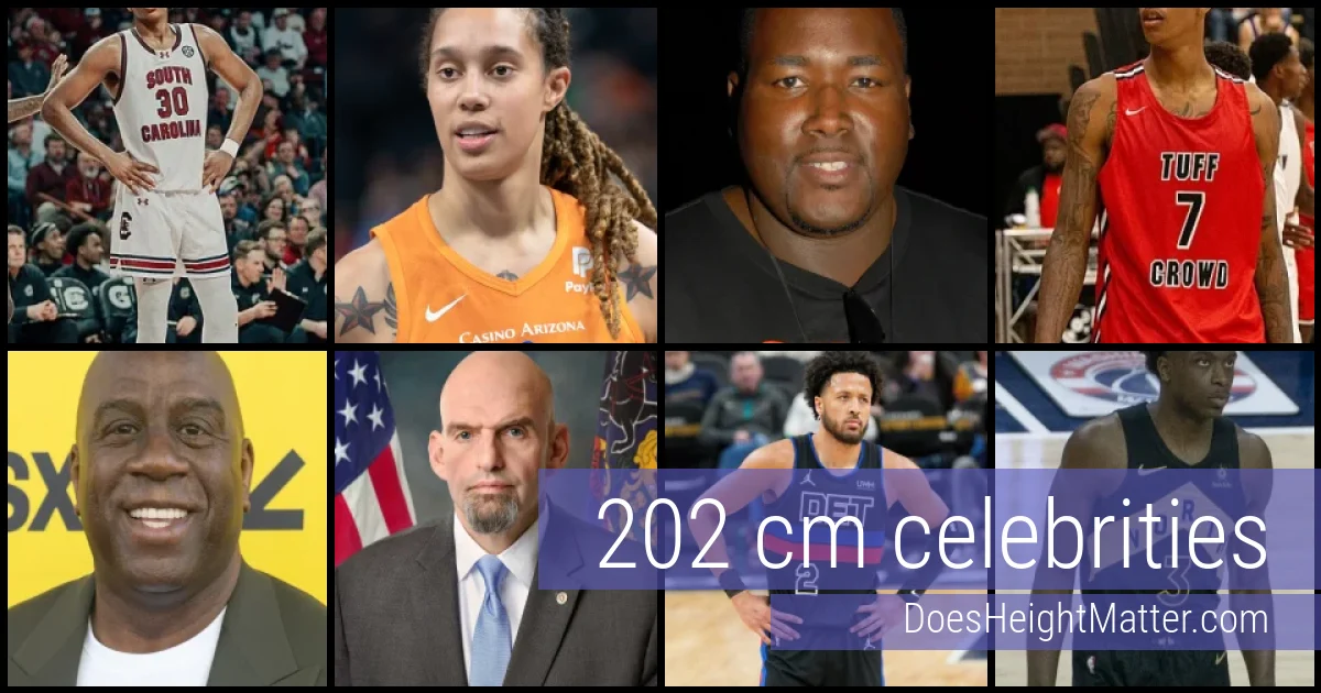 202 cm Celebrities and Famous People