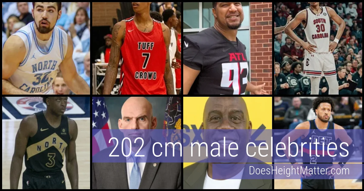 202 cm Male Celebrities and Famous Men