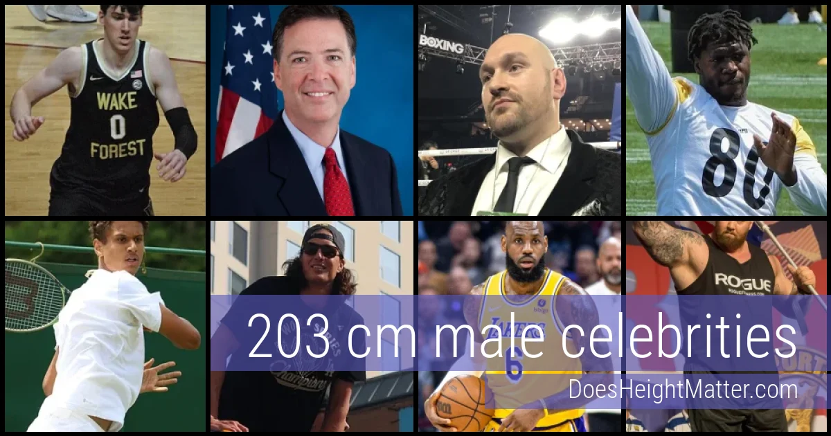203 cm Male Celebrities and Famous Men