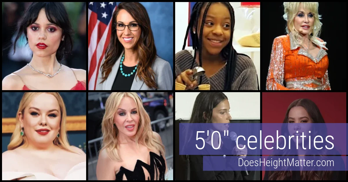 5'0" Celebrities and Famous People