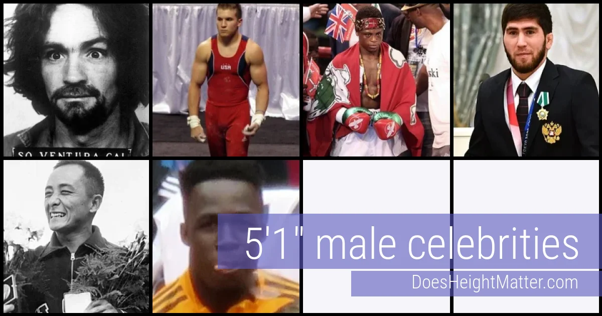 5'1" Male Celebrities and Famous Men