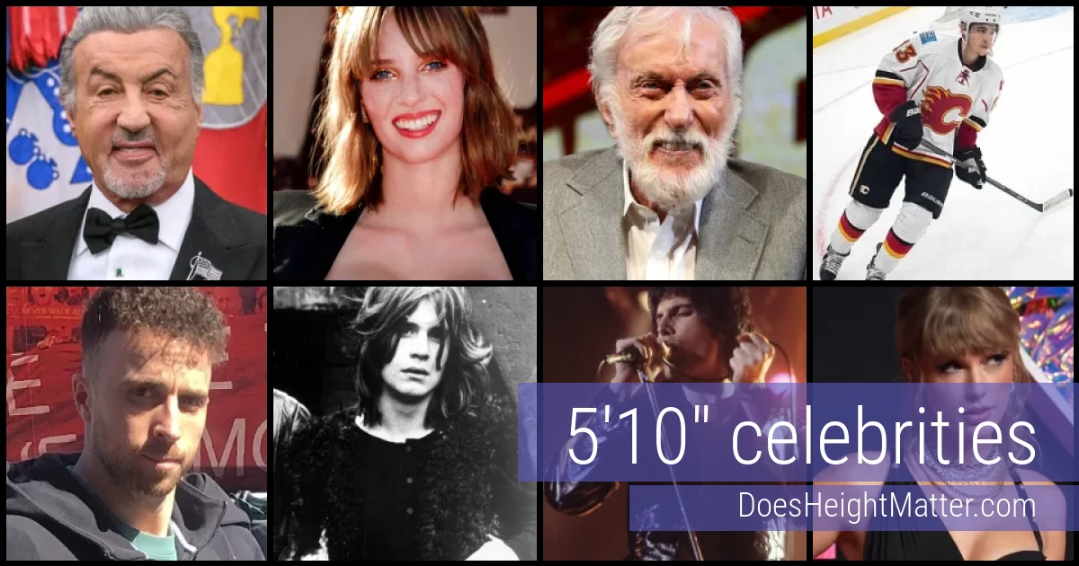 5'10" Celebrities and Famous People
