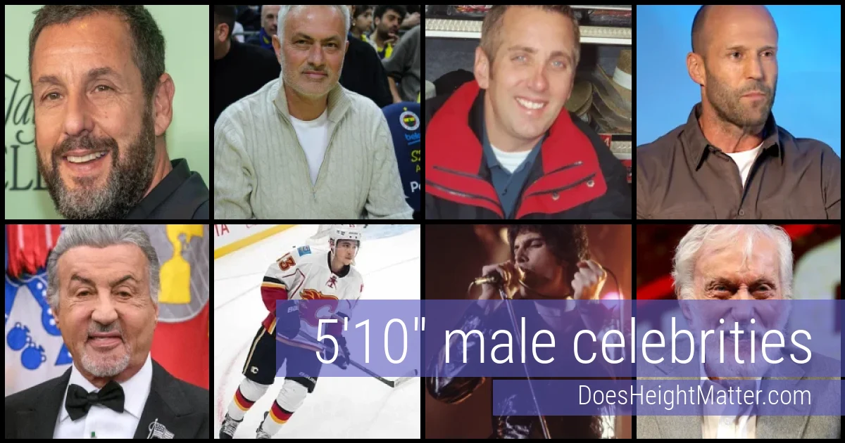 5'10" Male Celebrities and Famous Men