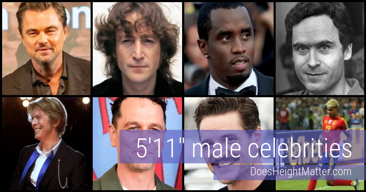 5'11" Male Celebrities and Famous Men