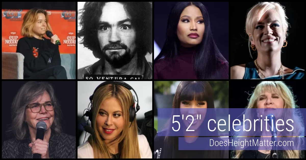 5'2" Celebrities and Famous People