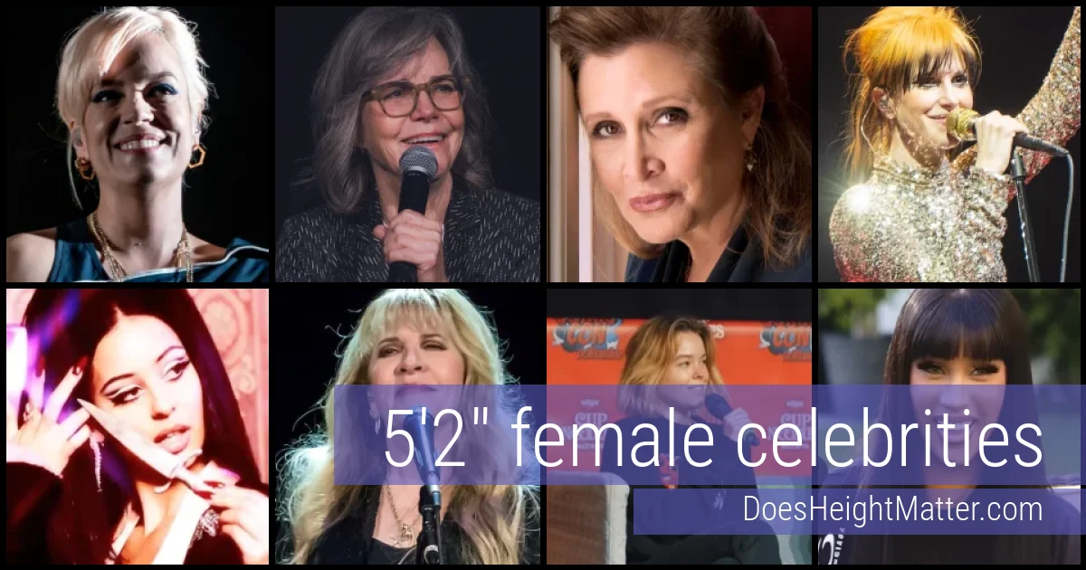 5'2" Female Celebrities and Famous Women