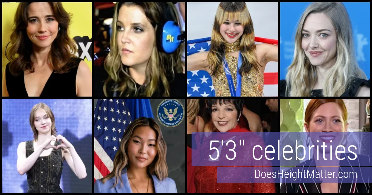 5'3" Celebrities and Famous People