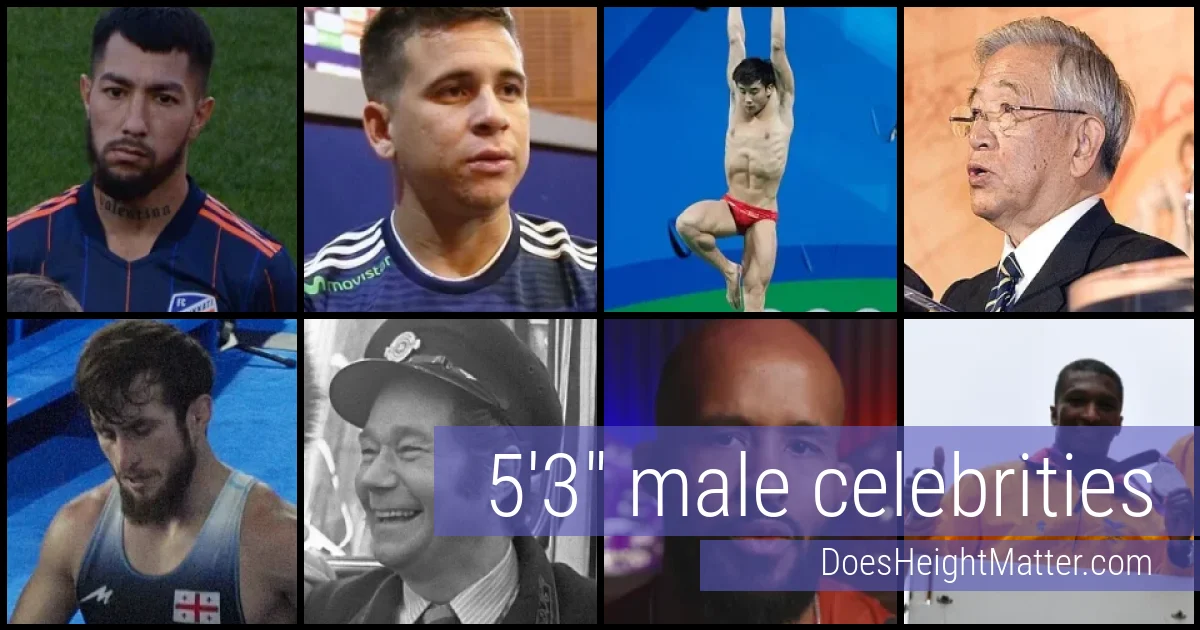5'3" Male Celebrities and Famous Men
