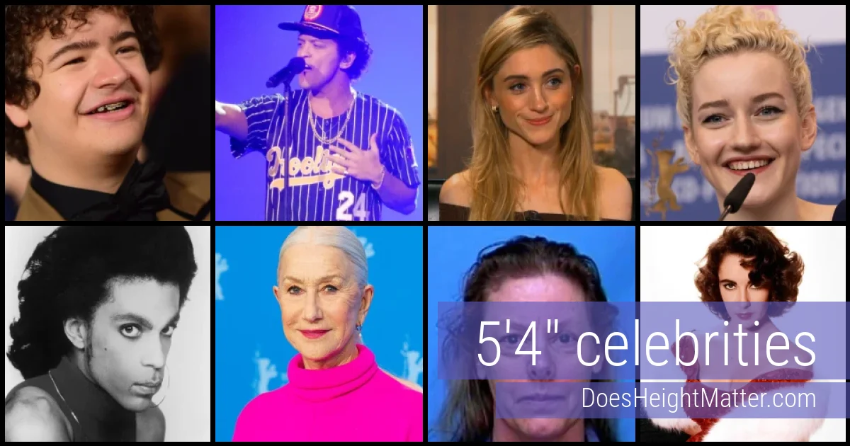 5'4" Celebrities and Famous People
