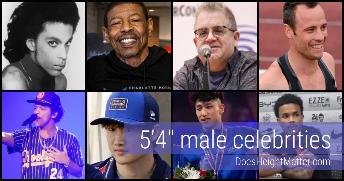 5'4" Male Celebrities and Famous Men