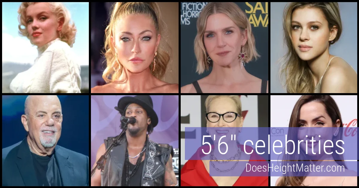 5'6" Celebrities and Famous People