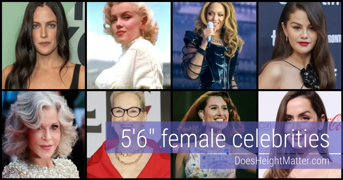 5'6" Female Celebrities and Famous Women