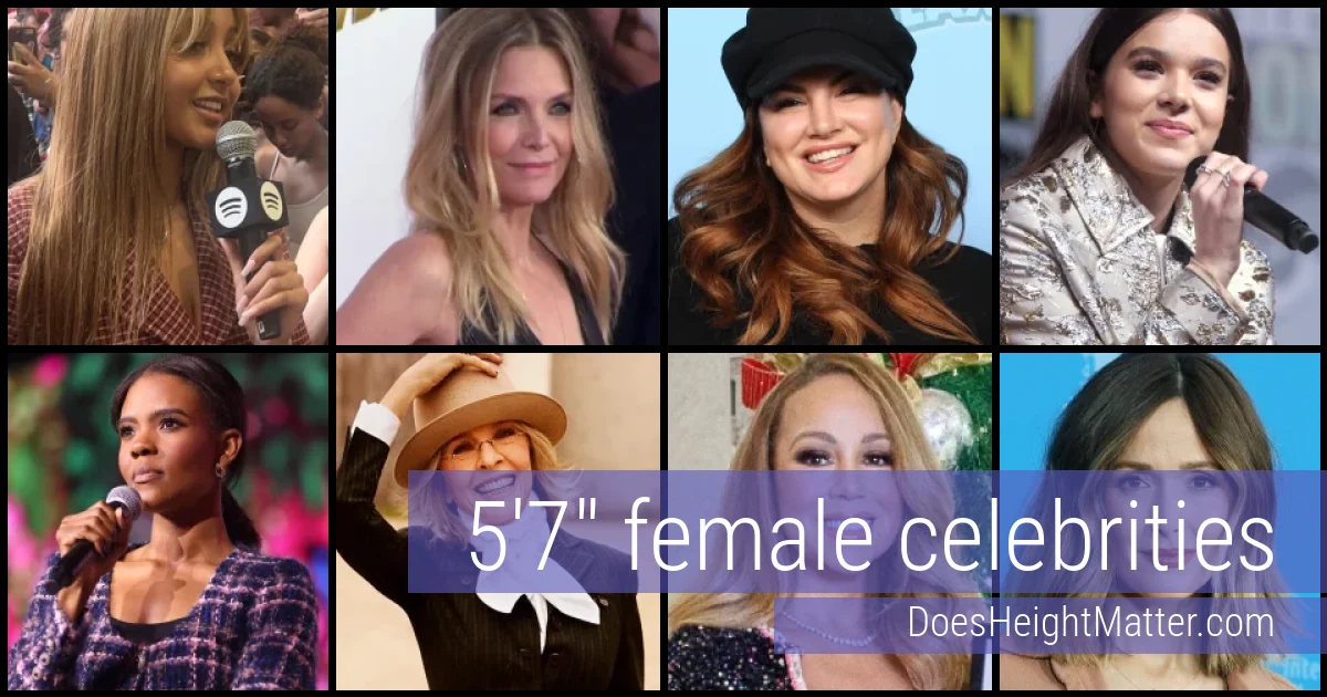 5'7" Female Celebrities and Famous Women