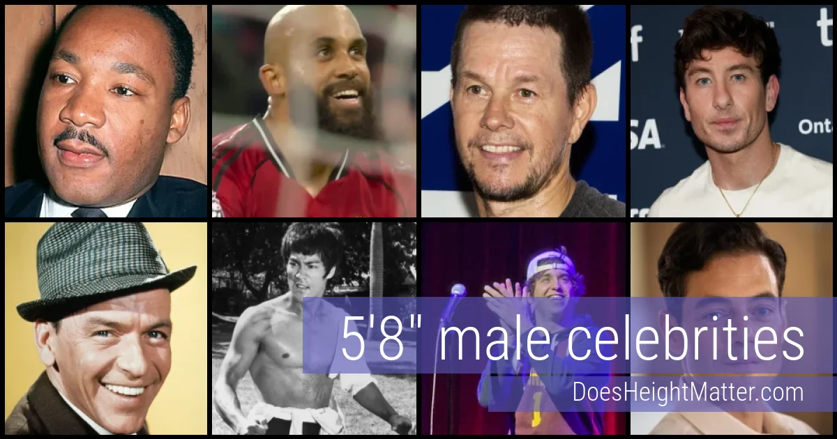 5'8" Male Celebrities and Famous Men