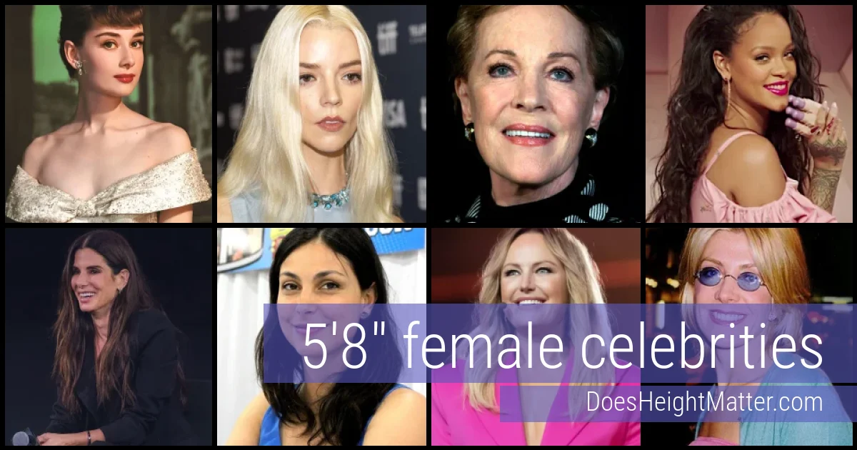 5'8" Female Celebrities and Famous Women