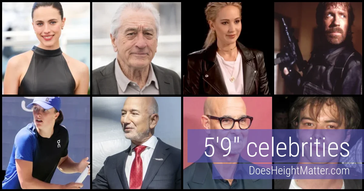 5'9" Celebrities and Famous People