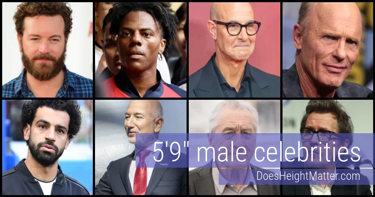 5'9" Male Celebrities and Famous Men