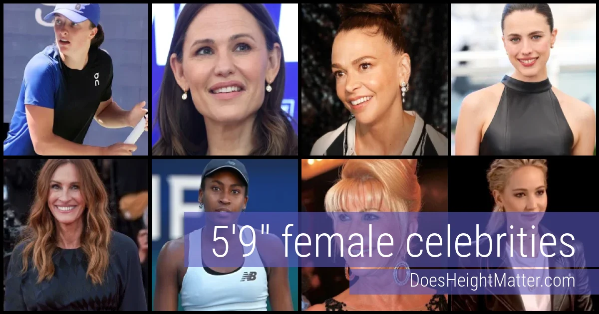 5'9" Female Celebrities and Famous Women