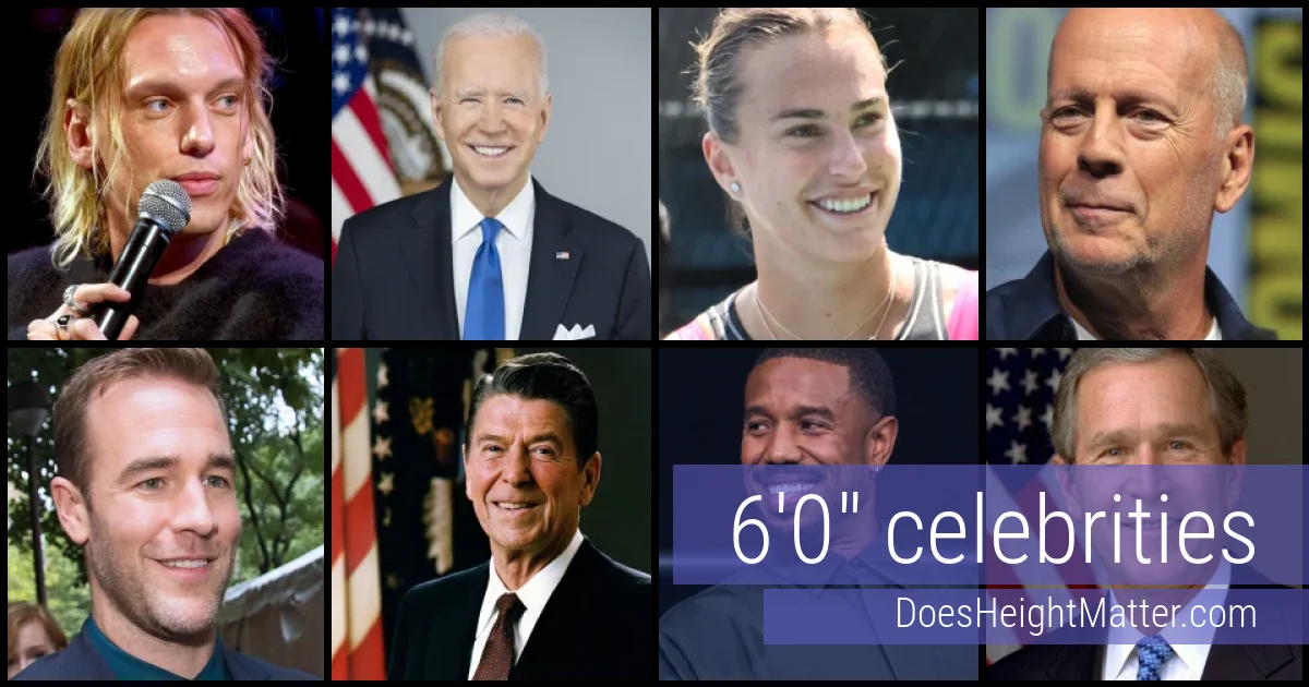 6'0" Celebrities and Famous People