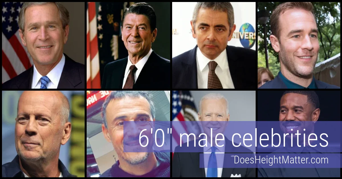 6'0" Male Celebrities and Famous Men