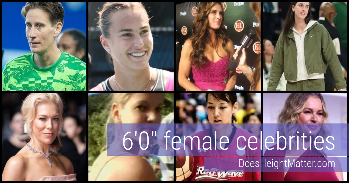 6'0" Female Celebrities and Famous Women