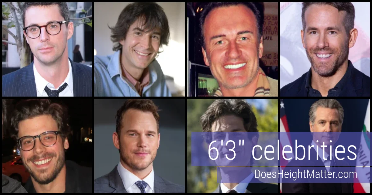 6'3" Celebrities and Famous People