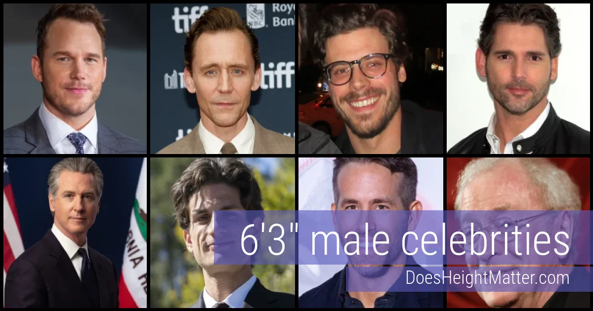 6'3" Male Celebrities and Famous Men