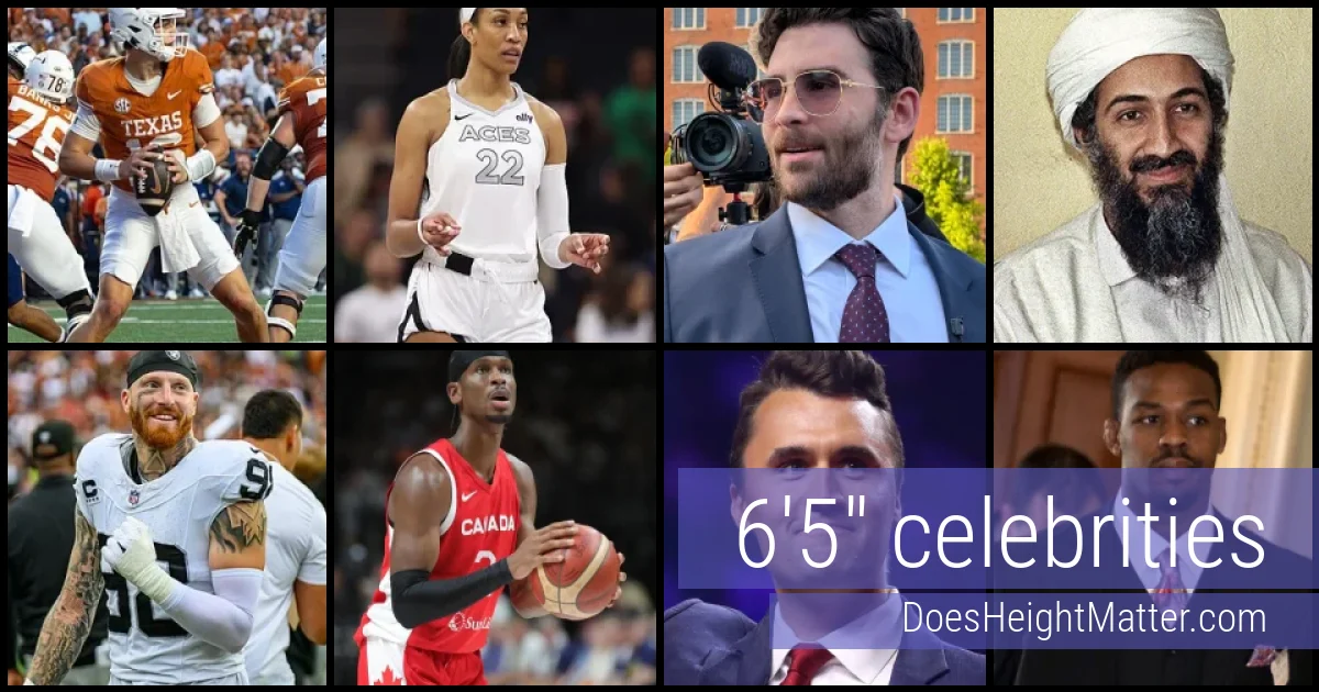 6'5" Celebrities and Famous People