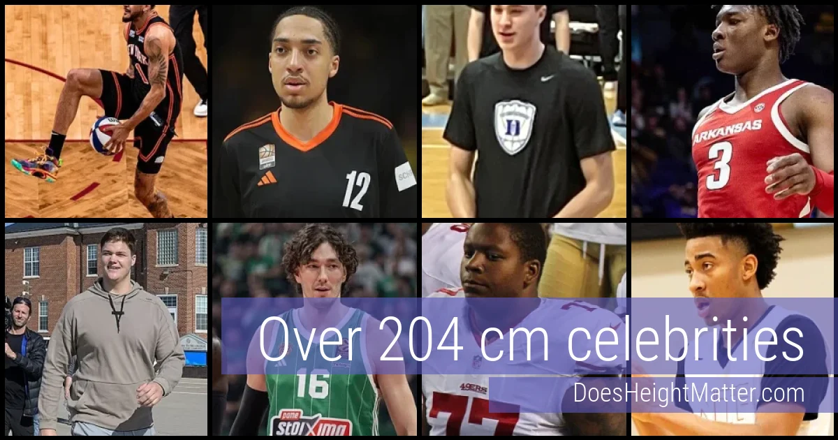 Over 204 cm Celebrities and Famous People