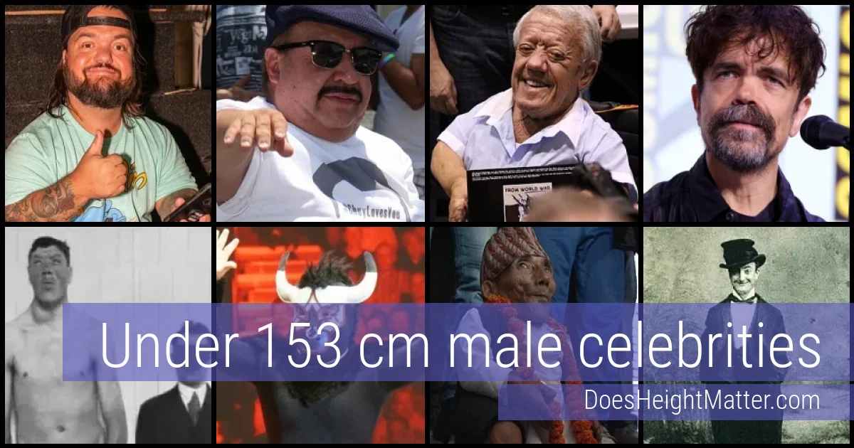 Under 153 cm Male Celebrities and Famous Men