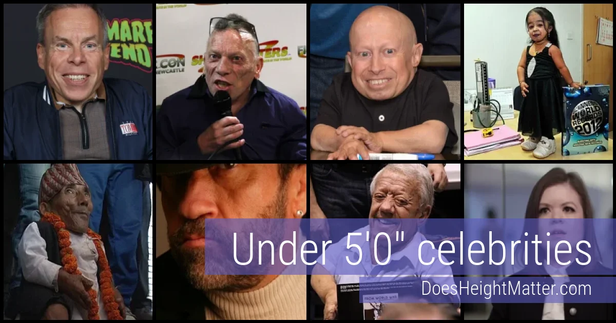Under 5'0" Celebrities and Famous People