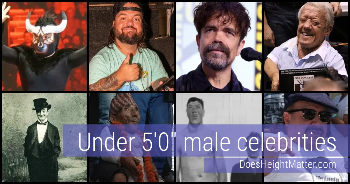 Under 5'0" Male Celebrities and Famous Men