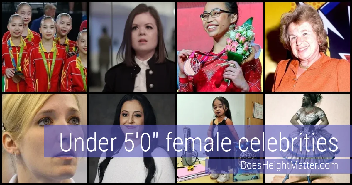 Under 5'0" Female Celebrities and Famous Women