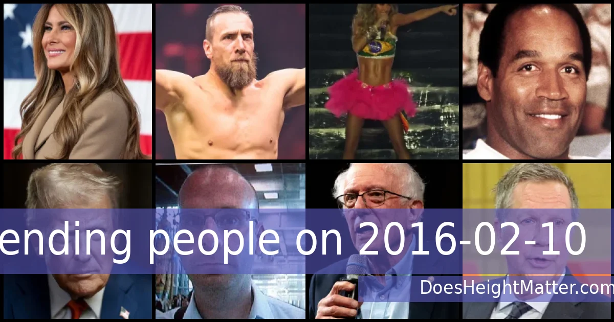 Trending people on 2016-02-10