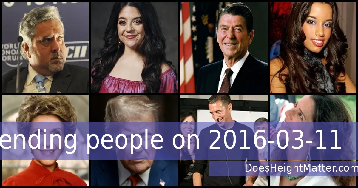 Trending people on 2016-03-11