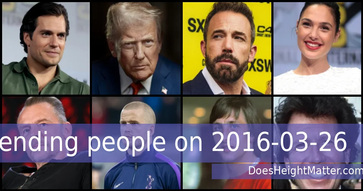 Trending people on 2016-03-26