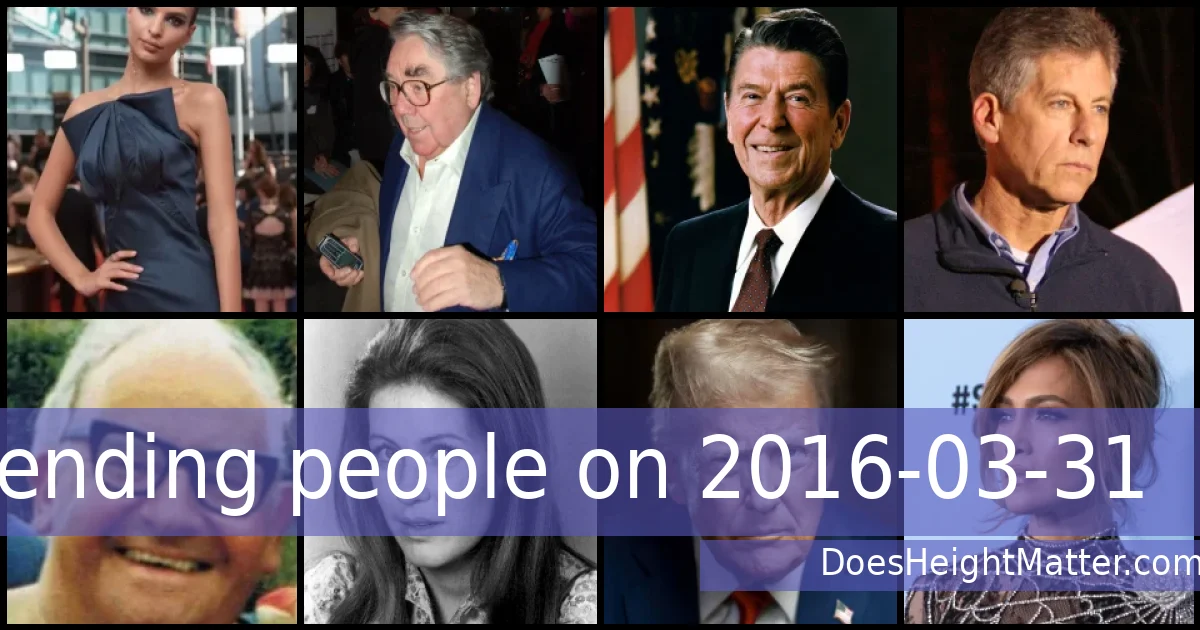 Trending people on 2016-03-31
