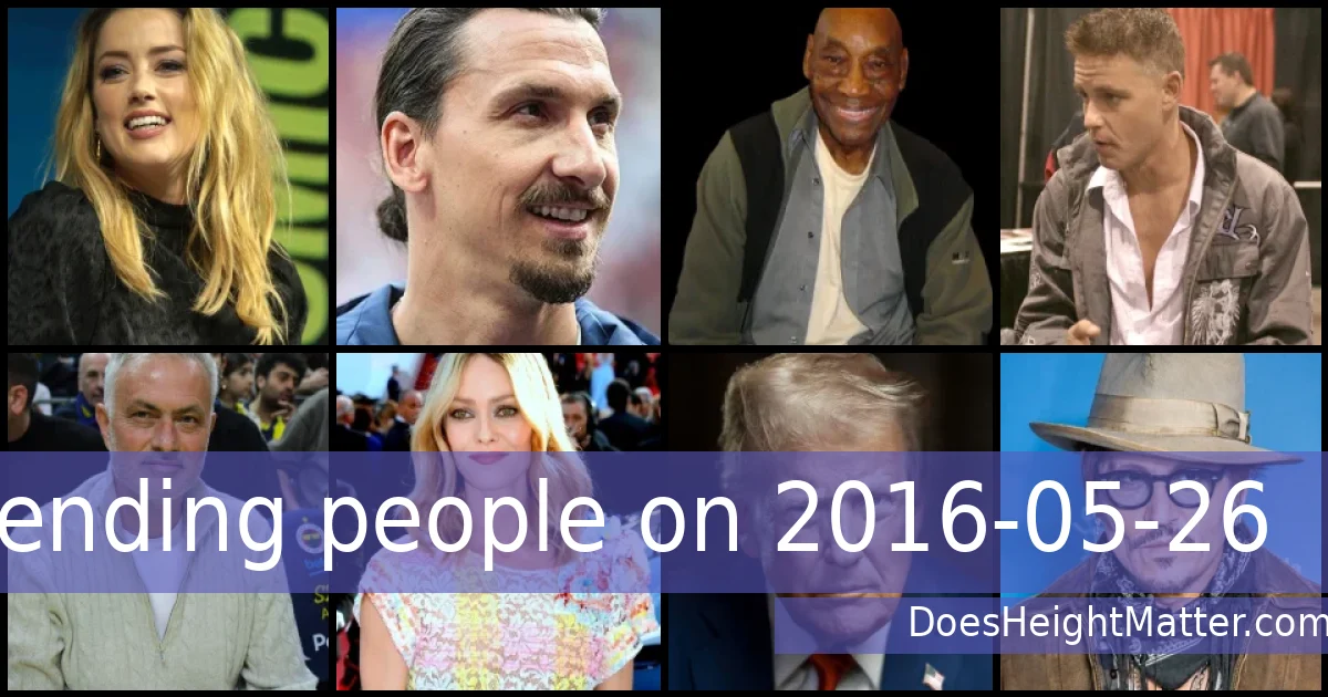 Trending people on 2016-05-26
